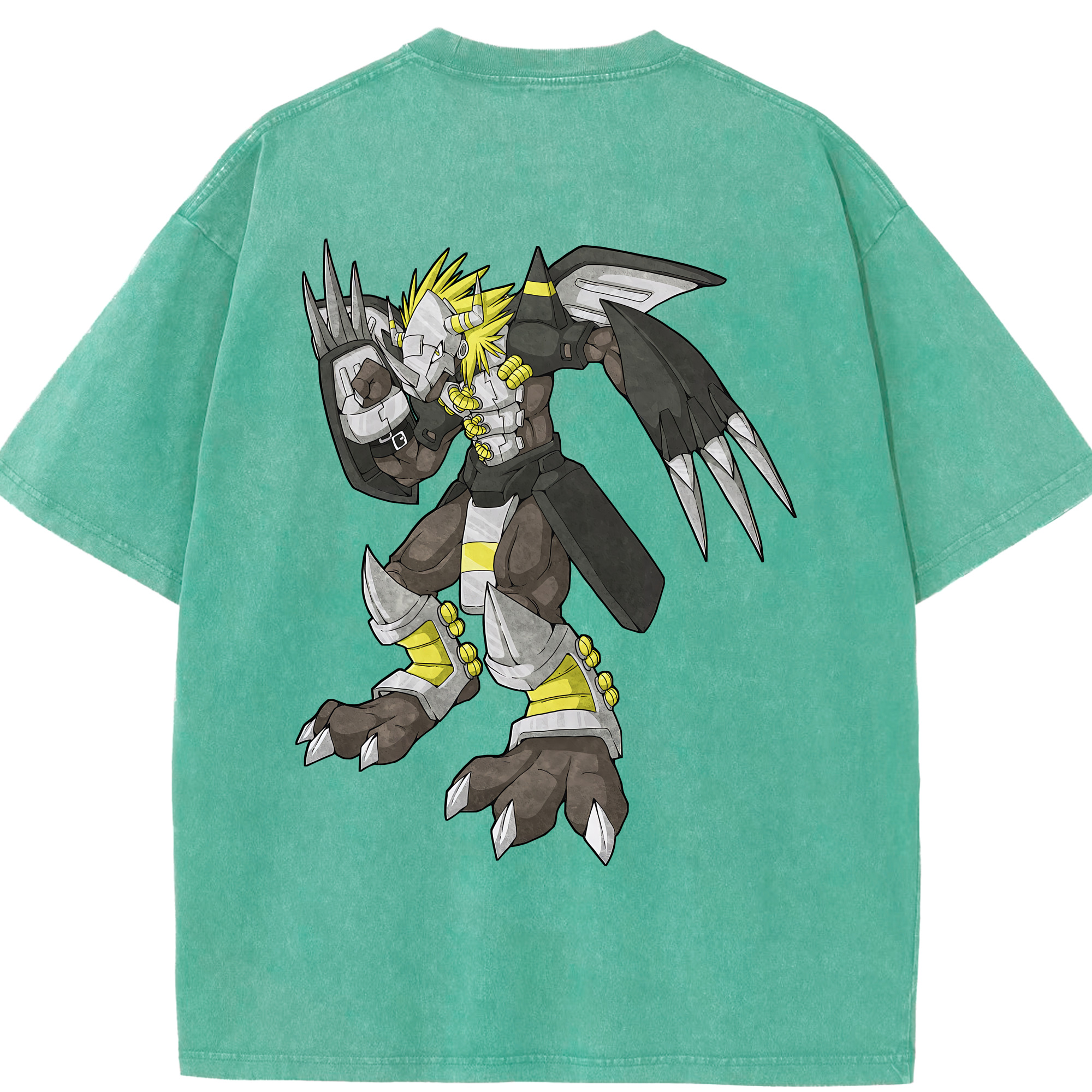 （画像用） Digimon デジタルモンスター/デジモン 綿100% ヴィンテージ風 半袖Tシャツ（背面プリント）